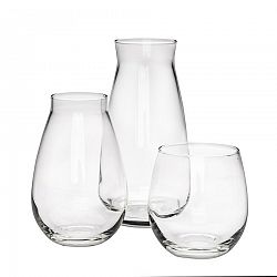 Altom Sada dvoch sklenených váz a svietnika Avangarda, 3 ks