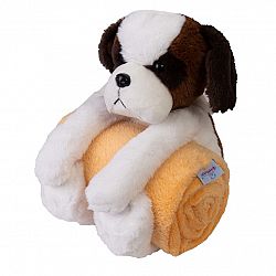 Babymatex Detská deka Carol s plyšákom pes, 85 x 100 cm