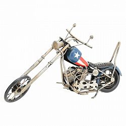 Dekoračný model motorky Chopper, modrá 