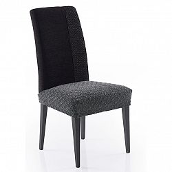 Forbyt Multielastický poťah na sedák na stoličku Martin tmavosivá, 50 x 60 cm, sada 2 ks