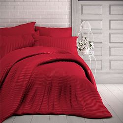 Kvalitex Saténové obliečky Stripe červená, 140 x 200 cm, 70 x 90 cm