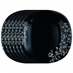Luminarc Sada dezertných tanierov Ombrelle 20 cm, čierna