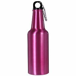 Športová hliníková fľaša s uzáverom 600 ml, ružová