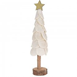 Vianočná dekorácia Felt tree 27 cm, biela